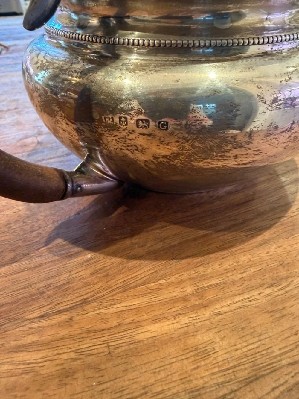 English Sterling Silver Teapot - C. 1906 - Picture 4 of 6